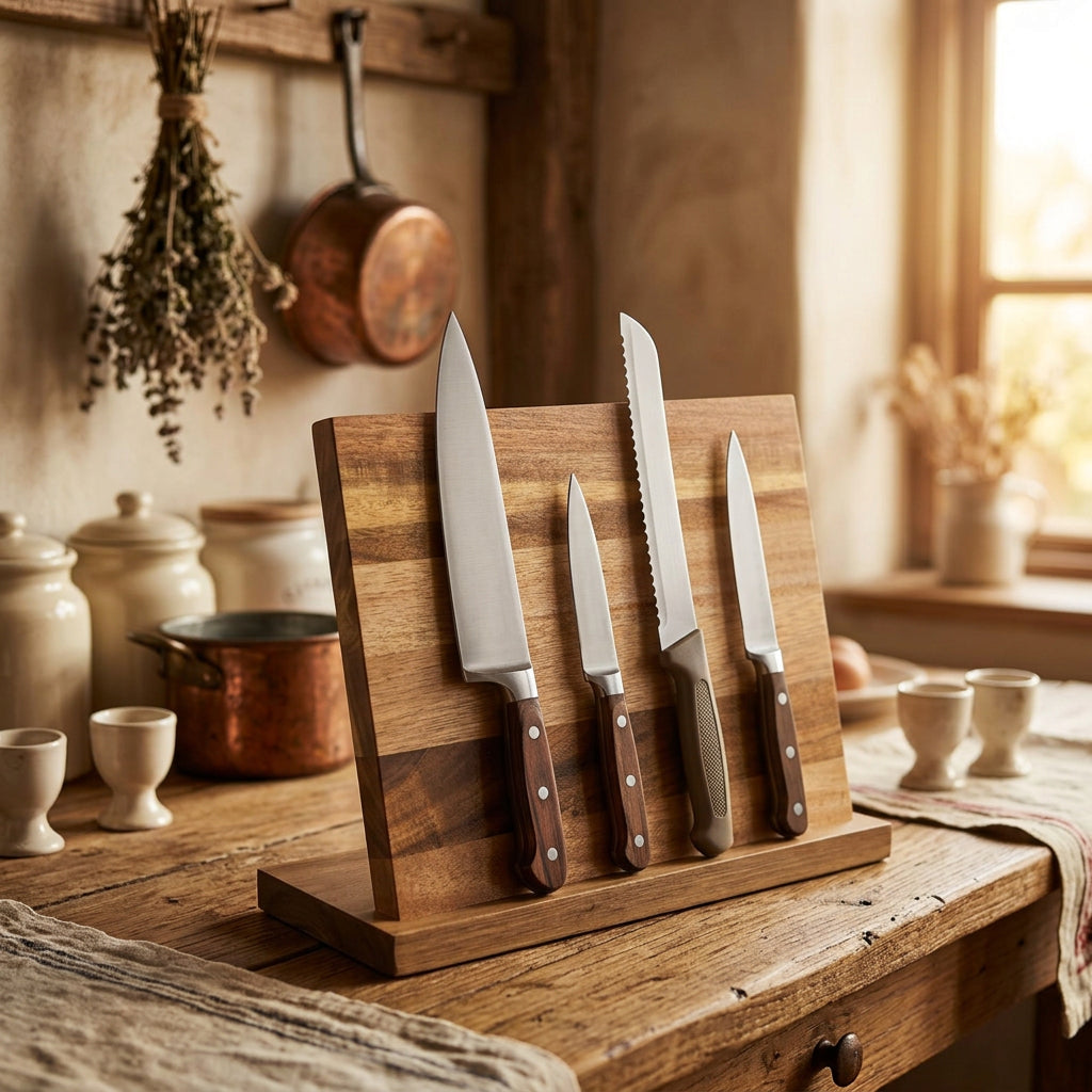 Acacia Wood Magnetic Knife Holder