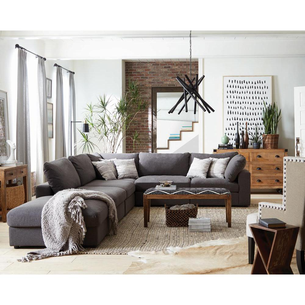 Black and Natural Geometric Mango Wood Bench - Collected Bohemian
