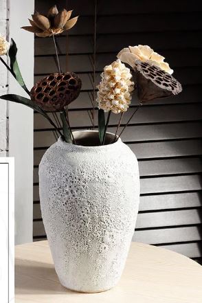 Minimalist Ceramic Vase in White