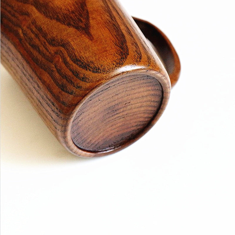 Handcrafted Jujube Wood Mug with Handle – Natural Artisan Cup